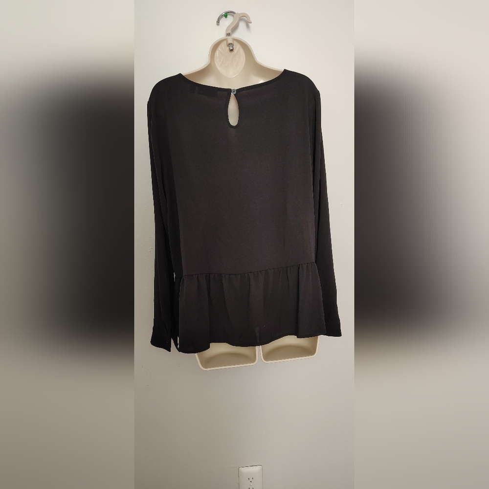 Apt. 9 Black Peplum Blouse - Picture 2 of 3